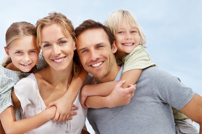 Family smiling