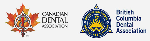 Canadian Dental Association and British Columbia Dental Association badges