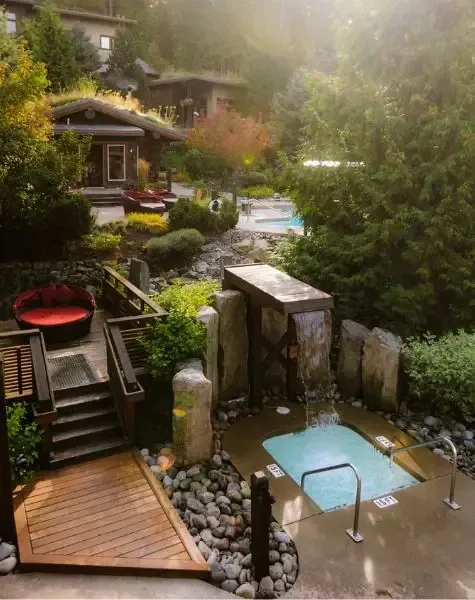 Scandinave Spa Whistler nestled in forest