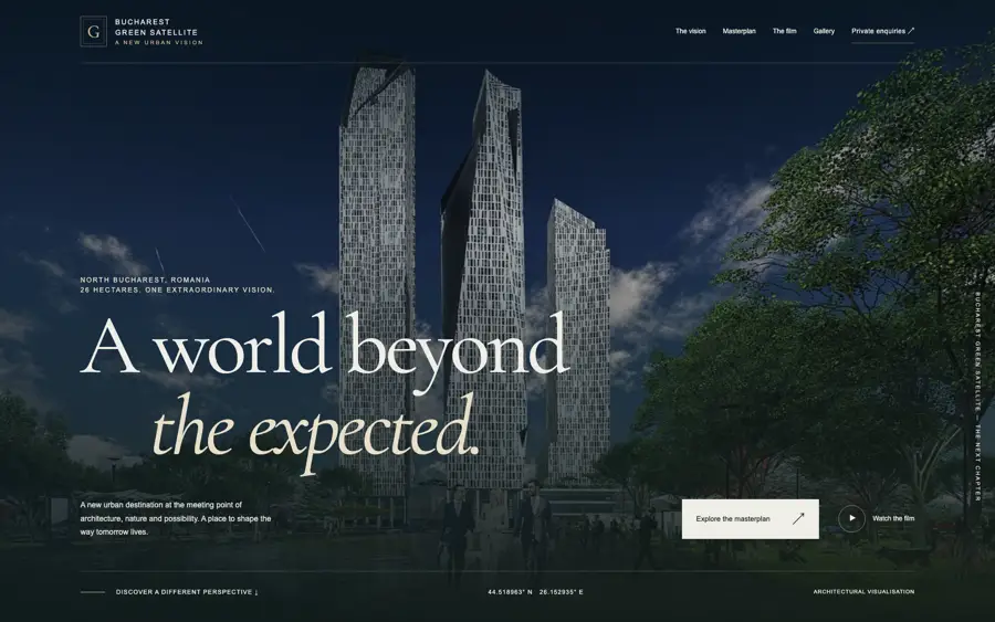Bucharest Green Satellite website designed by CANDIMA